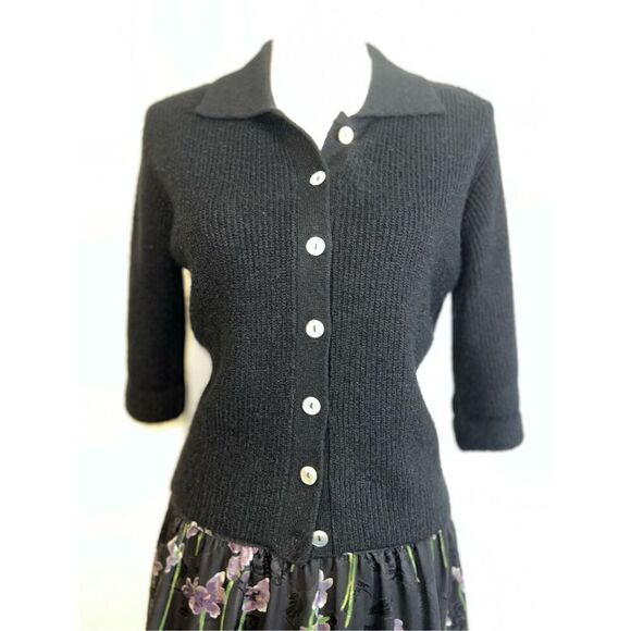 Women’s Black Button Down Cardigan XS - Picture 1 of 7
